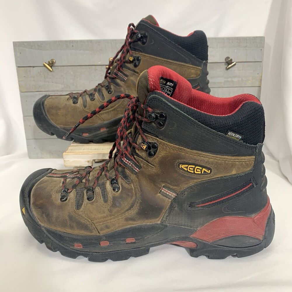 KEEN Utility Mens Steel Toe Safety Boots Brown Leather Waterproof Size 12D